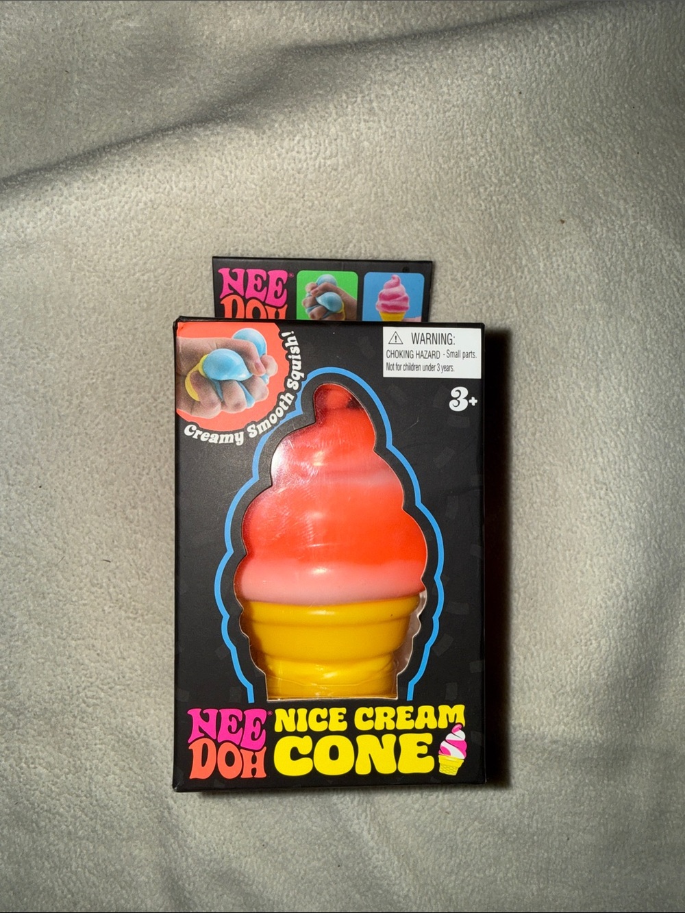 NEE DOH Nice Cream Cone Soft Squeeze Toy – Red & Yellow